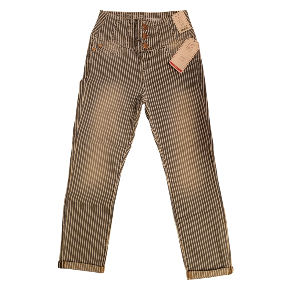 Striped High-Waisted Pants